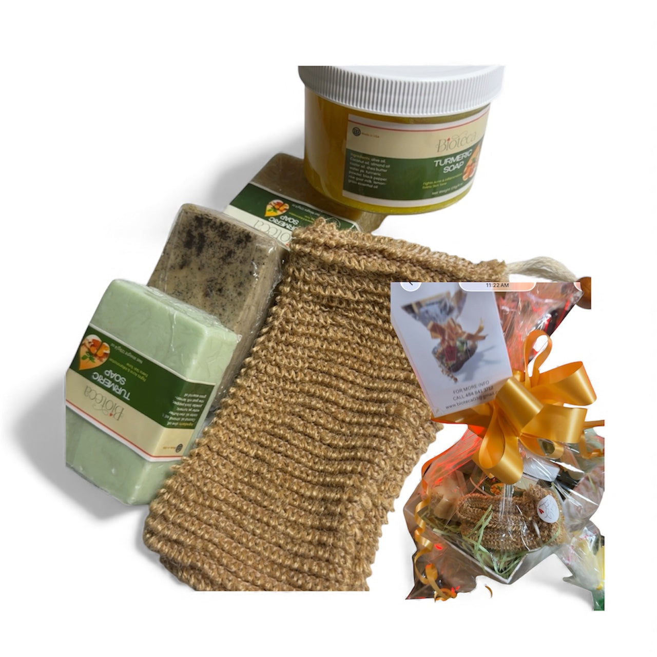 Basket Gift 3 Soaps Mix &Match and Any scrub